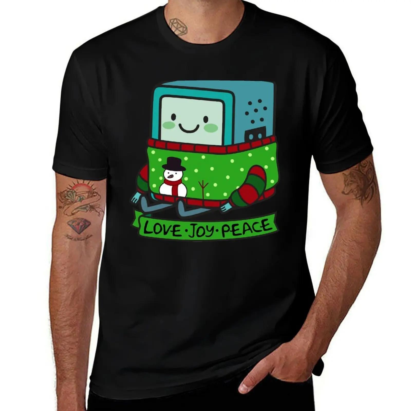 

BMO LOVE JOY PEACE T-Shirt t shirt custom print mens graphic t shirts T-Shirt