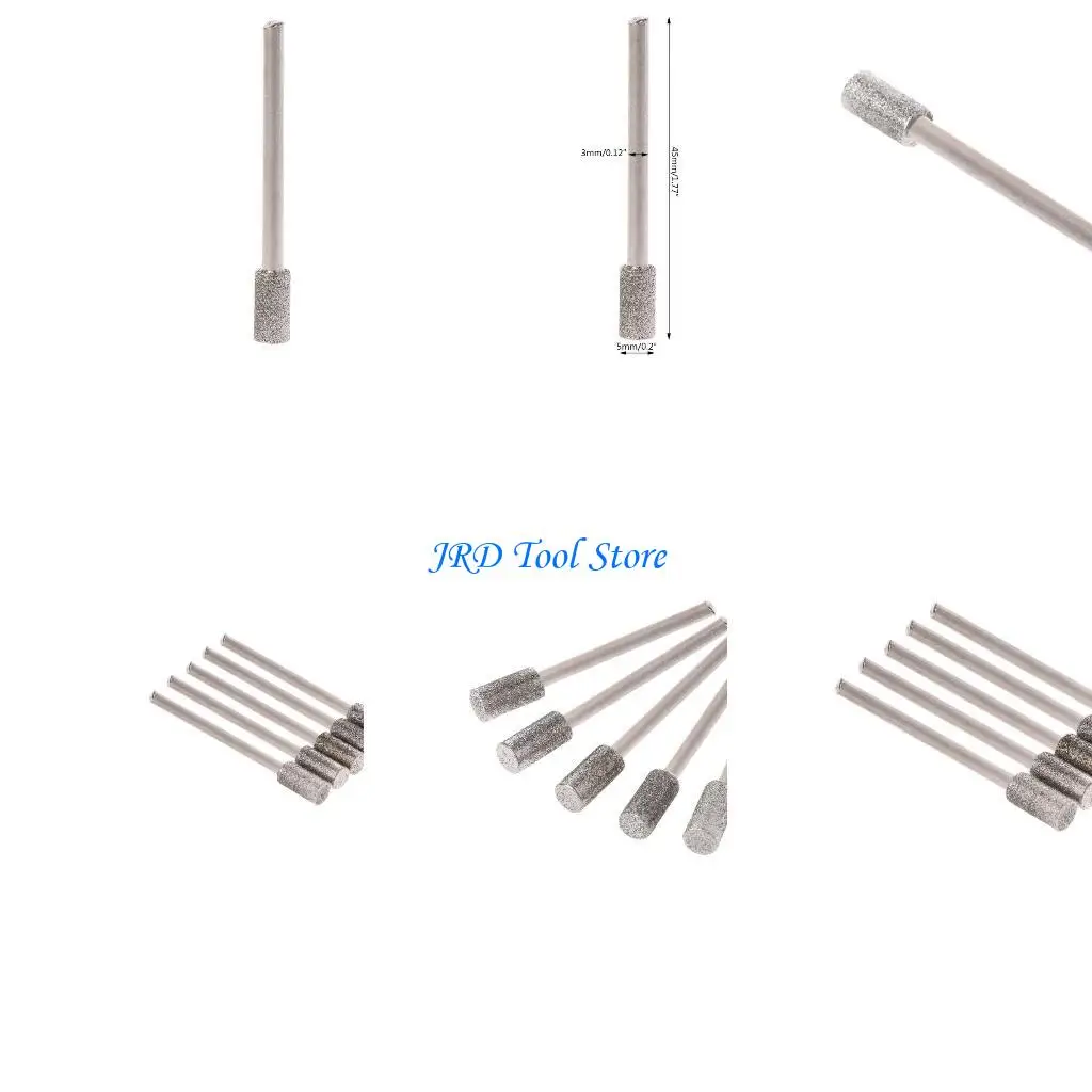A2UD 5ピース直径5mm簡単なサンディンググラインドヘッドは主に研削ツールに使用されます