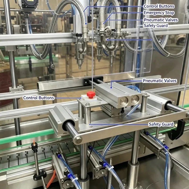 Custom magnetic pump filling machine straight line bottling line touch screen for viscous liquid 100‑2000ml for food workshops