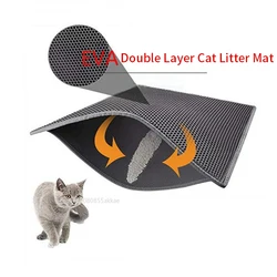 Double Layer EVA Cat Litter Pad Waterproof Non-slip Sand Basin Filter Kitten Dog Washable Mattress Floor Mat Pet Clean Supplies