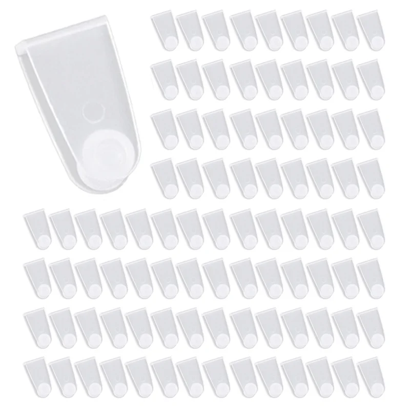 ABJI-600 peças de clipes de chaveiro de plástico, conector de chaveiro acrílico, clipes de chaveiro transparentes para artesanato, acessório de chaveiro