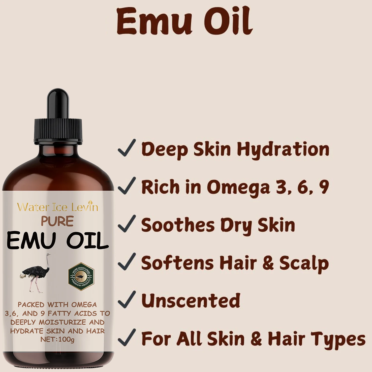 Pure Cold-Pressed Essential Oil, for Soft and Smooth Skin, Suitable for Face and Body, Smoothing and Firming, Rich in Glycerin, Suitable for All Skin Types, Essential Oil