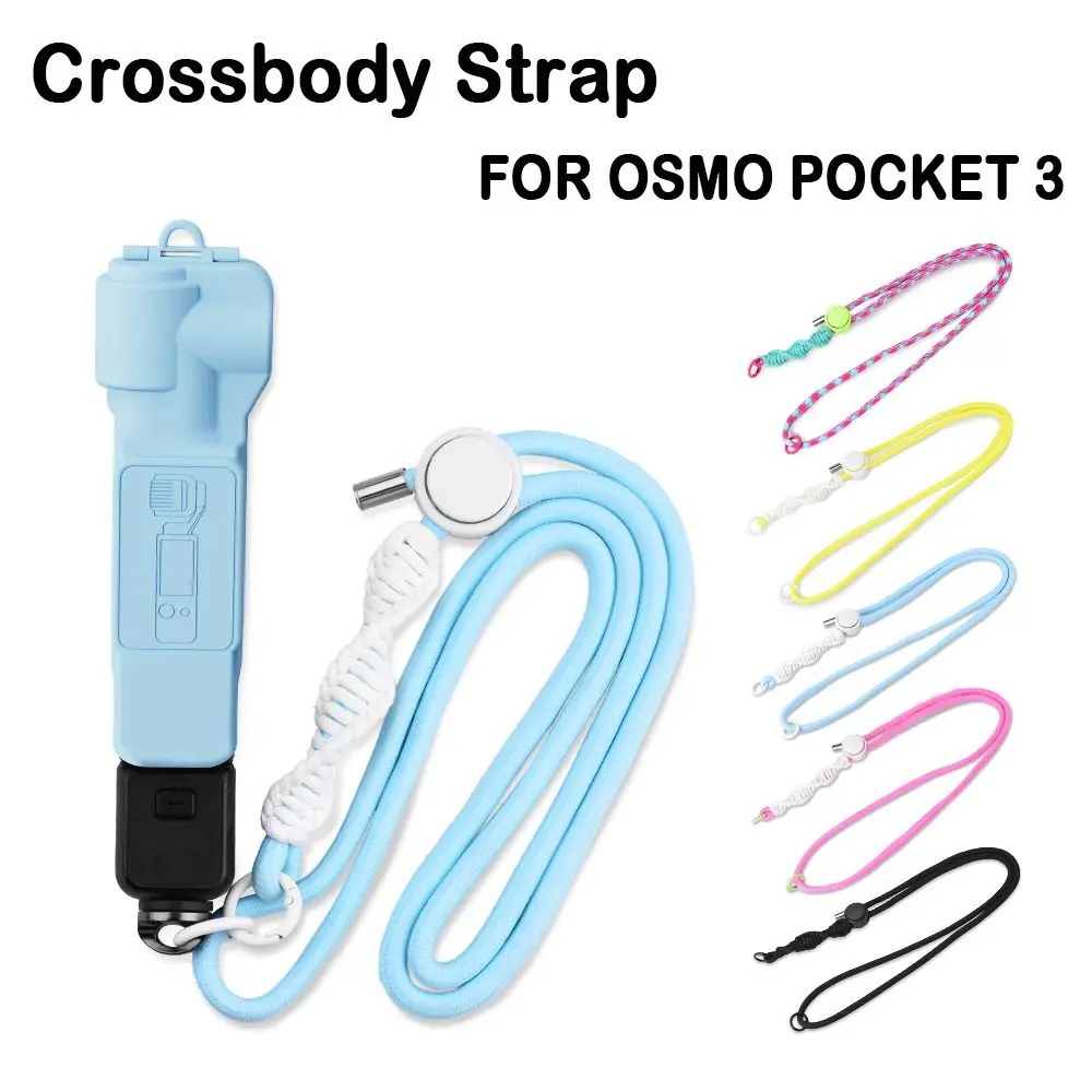 Nylon Neck Strap Anti-lost with 1/4 Inch Screw Crossbody Rope Action Camera Accessories Adjustable Lanyard for OSMO Pocket 3