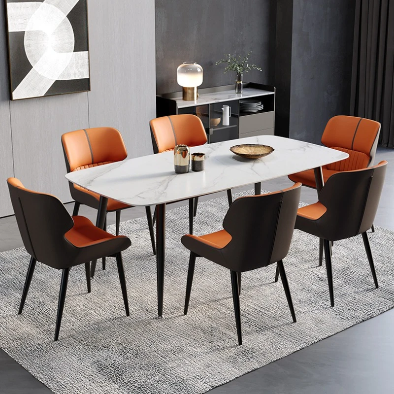 Modern Nordic Dining Chairs Minimalist Backrest Soft Seat Home Restaurant Hotel Study Desk Furniture