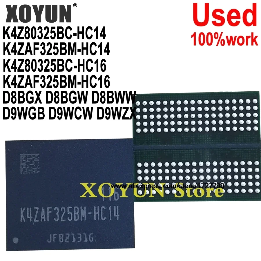 100% test DDR6 K4ZAF325BM-HC14 K4ZAF325BM-HC16 K4Z80325BC-HC14 K4Z80325BC-HC16 D8BGX D8BGW D8BWW D9WCW D9WGB D9WZX BGA chipsetu