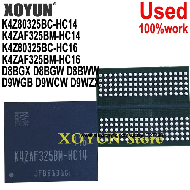 100% test DDR6 K4ZAF325BM-HC14 K4ZAF325BM-HC16 K4Z80325BC-HC14 K4Z80325BC-HC16 D8BGX D8BGW D8BWW D9WCW D9WGB D9WZX BGA chipsetu