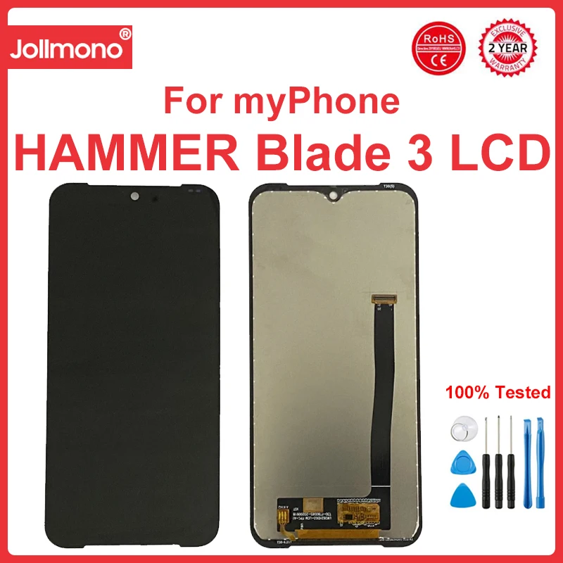 

New myPhone HAMMER Blade 3 Lcd display Glass Assembly Touch Screen Glass 6.2inch For Hammer Blade 3 Blade3 Display LCD