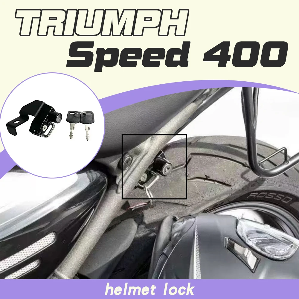 

Helmet lock for Triumph Speed400 Scrambler400X, anti-theft lock, helmet lock, safety mounting hook.