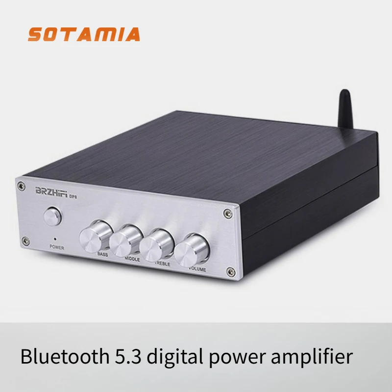 

SOTAMIA TPA3116D2 Bluetooth 5.3 Digital Power Amplifier All-in-one 50W*2 Two Channel Stereo HIFI Amplifier Built-in Power Supply