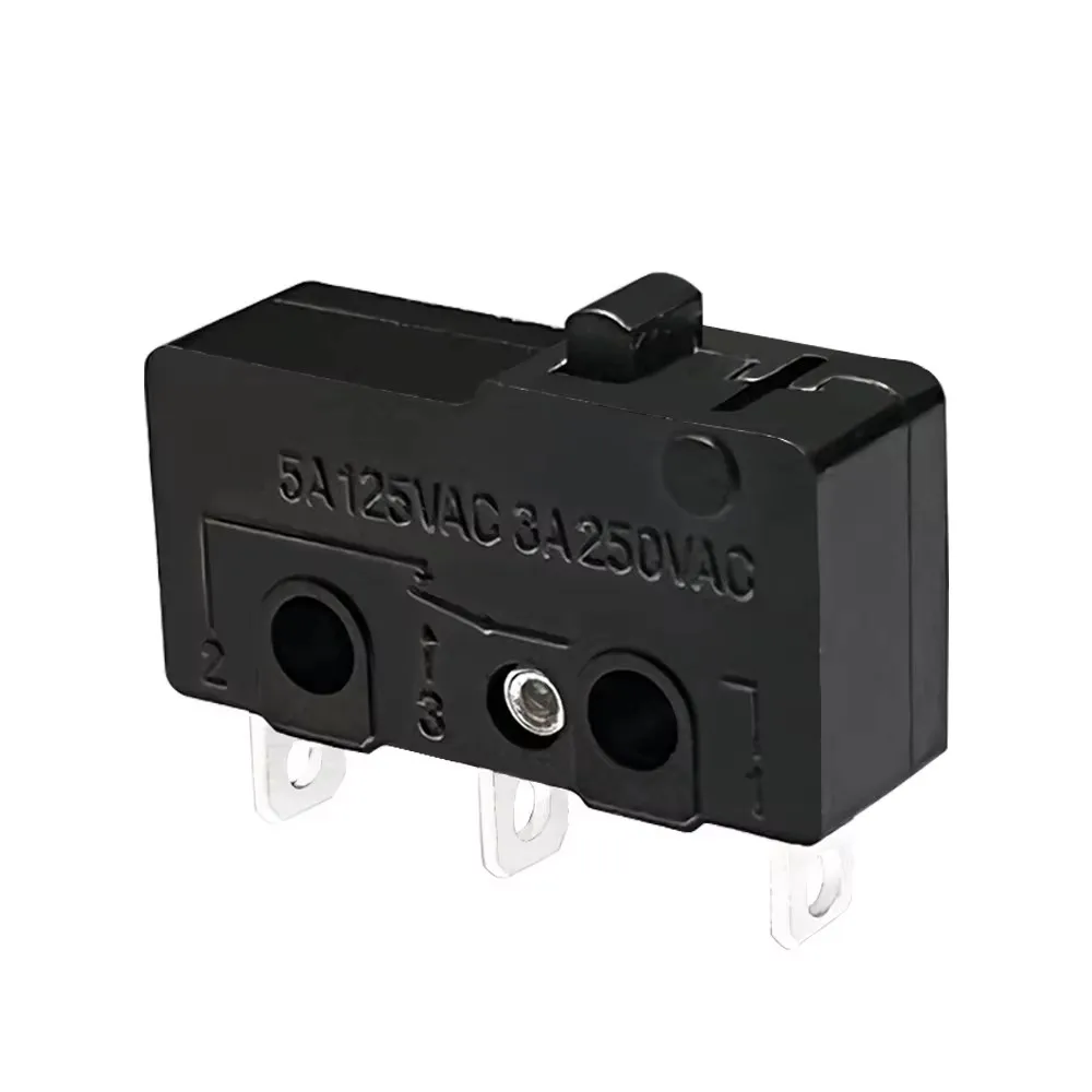 5Pcs High-Quality Long Lever Micro Switches Roller Type Snap Action Arc Lever 3A 5A 10A Current Ranges 250VAC Voltage