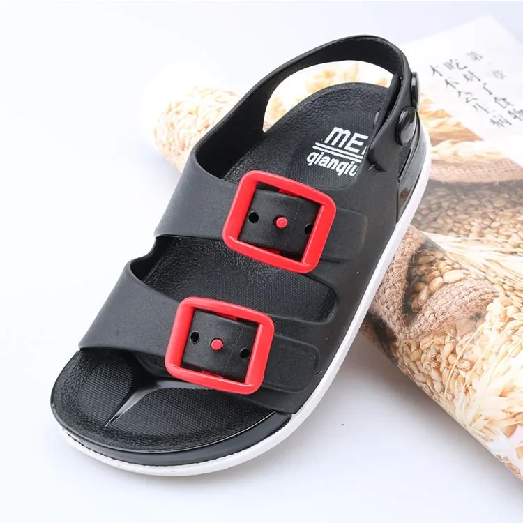 Sandali estivi in pelle per bambini per bambini piatti scarpe da spiaggia per bambini sport morbidi sandali Casual antiscivolo per bambini 1-4 anni