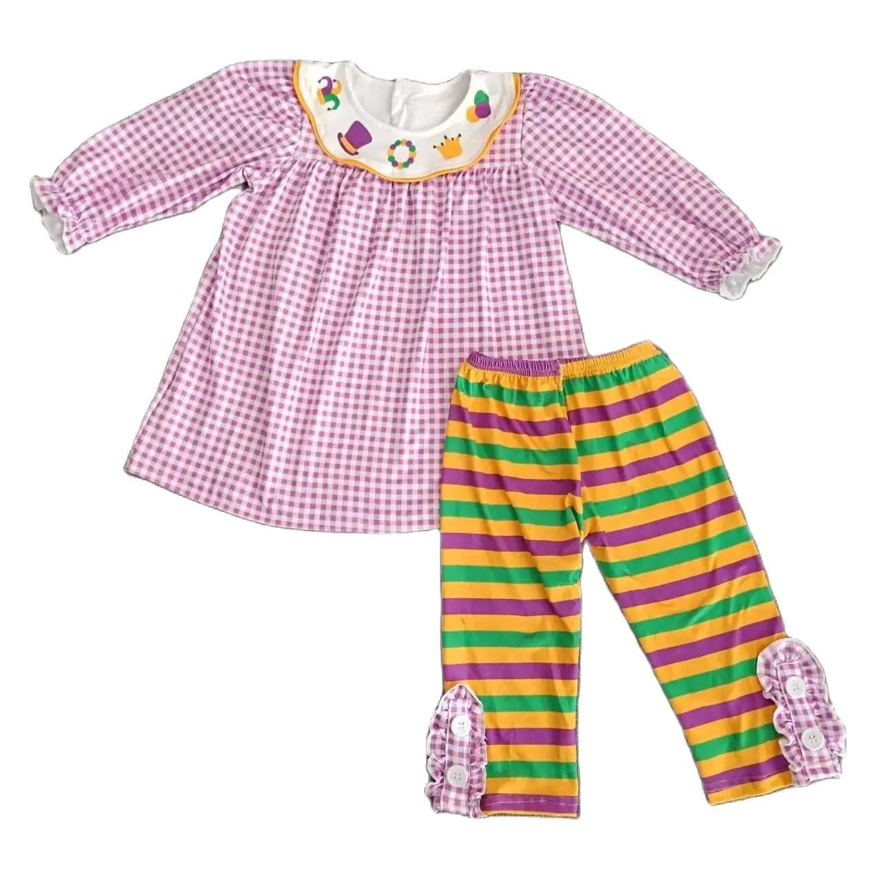 Hot selling children's clothing girls suit St. Parker boutique striped baby brother and sister suit wholesale short sleeve short