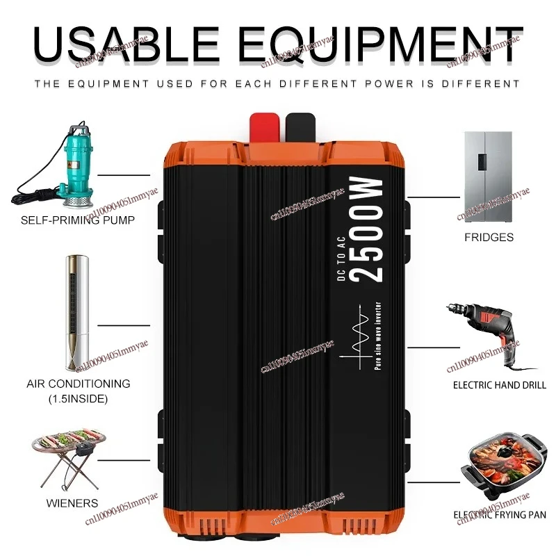 الأكثر مبيعا موجة جيبية العاكس 12 فولت 24 فولت 48 فولت إلى 220 فولت 230 فولت شاشة الكريستال السائل اكسسوارات السيارات محول الطاقة للتخييم المنزلي و RV