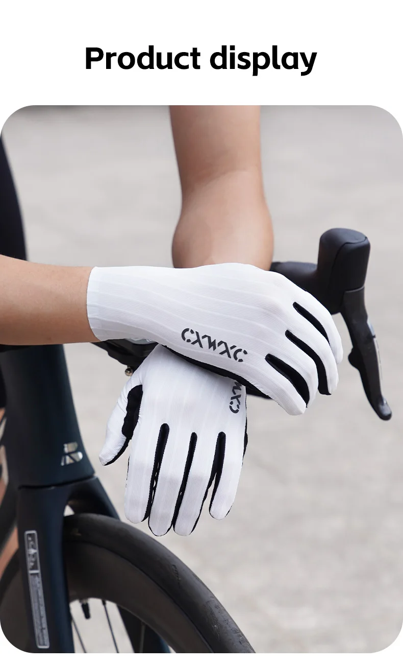 CXWXC Fahrradhandschuhe Vollfinger Fahrrad Sporthandschuhe Herren Damen Touchscreen Atmungsaktiv Fitnessstudio Motorrad Camping Wandern Fäustlinge – Detail 16