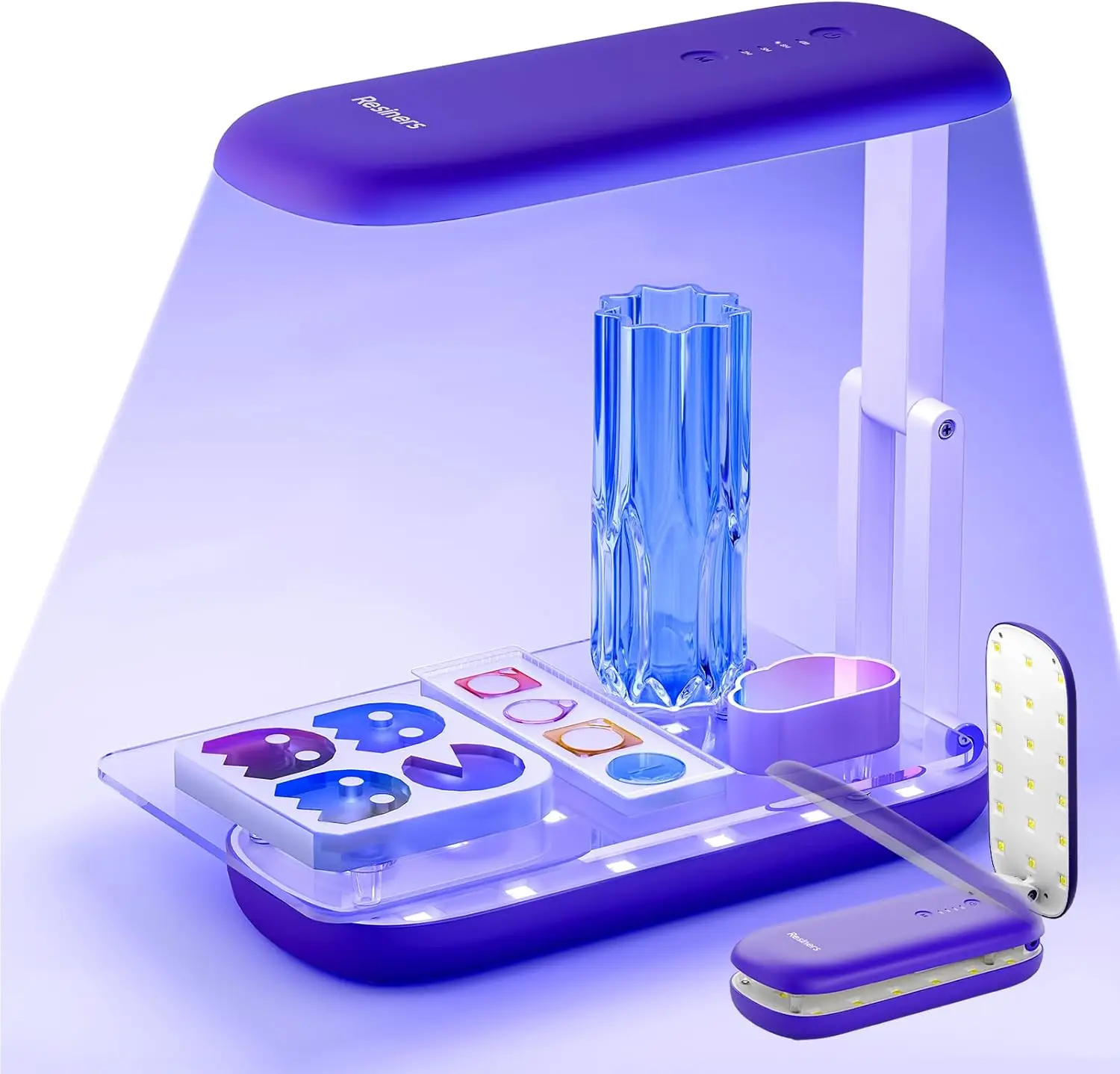 

Foldable UV Lamp for Resin Curing, 36 LED Beads, Wireless & Rechargeable, Craft Tools for Jewelry Making