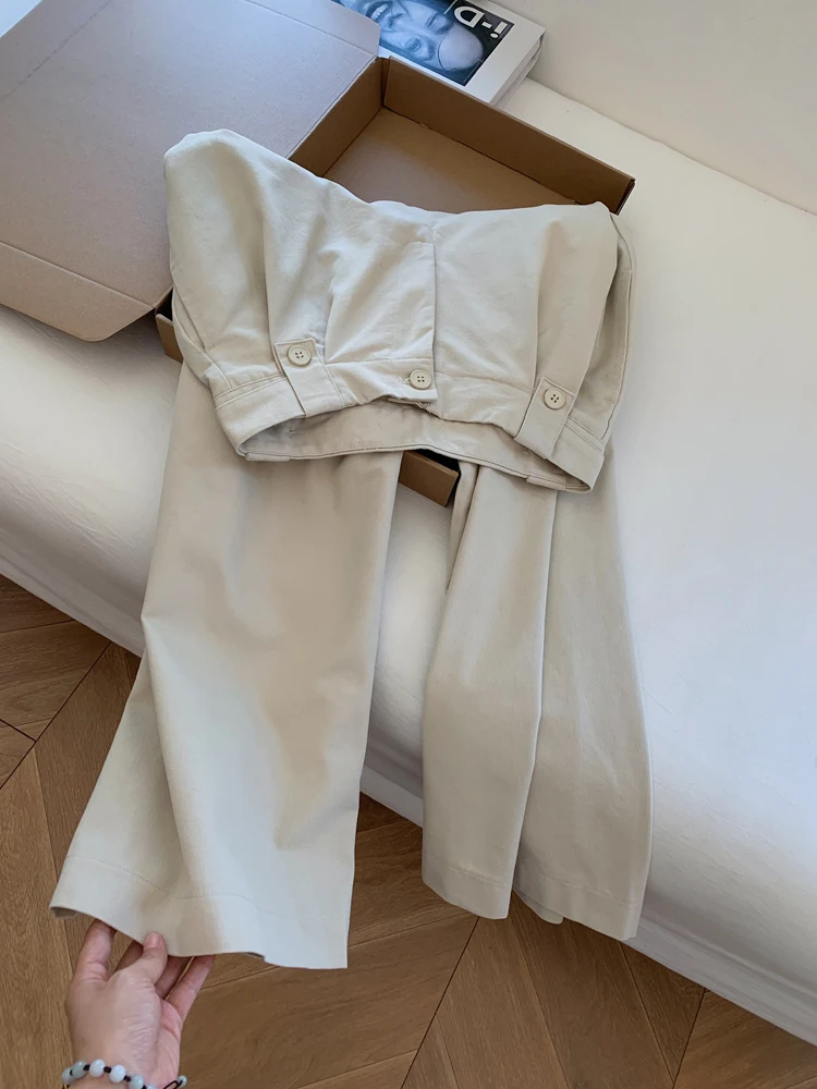 

Loose Casual Workwear Suit Wide Leg Pants Summer 2026 New Style Comfortable Bf Lazy Style Loose Feeling Treetop Long Pants