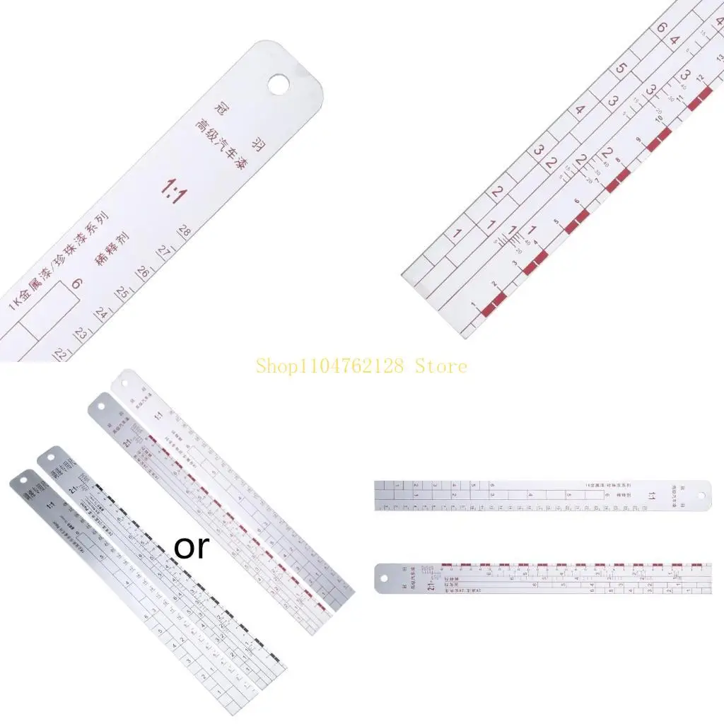 

Смешивание инструмента Стандартная автомобильная линейка краски для измерения автомобильной краски для кузова.