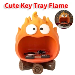 Cute Key Tray Flame Entryway Candy Dish Creative Key Holder Bowl Decorative Key Tray Novelty Desk Figurines Table Ornament