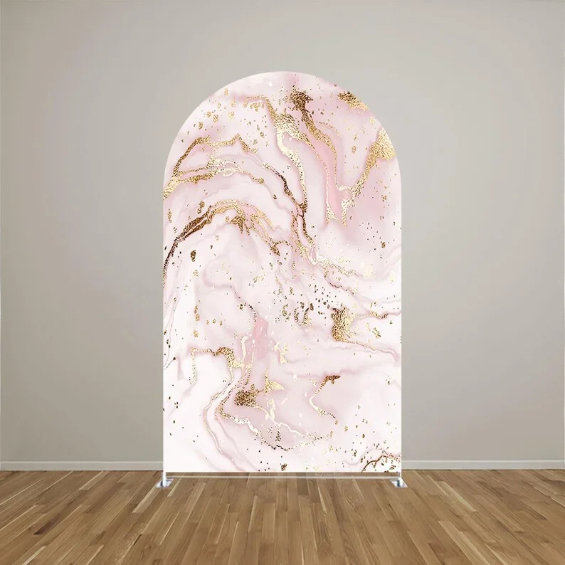 Mehofond قوس خلفية غطاء الزهور فراشة الأميرة حفلة عيد ميلاد الذهب الوردي الرخام فتاة استحمام الطفل ديكور خلفية الصورة