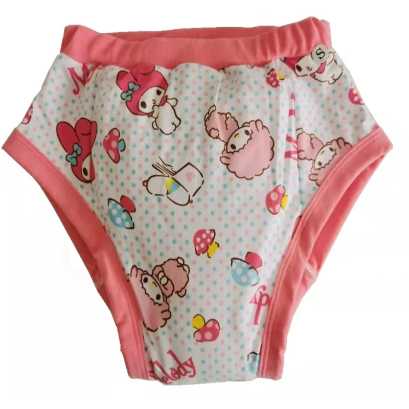 ABDL Adult Baby Diaper Brief With Padding Inside Cartoon Pattern Training Pant Washable Diaper Panties Home Couple Study Pants