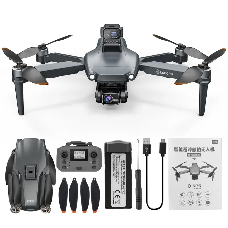 Dron con cámara Dual 4K HD L600 PRO, para evitar obstáculos Motor sin escobillas, GPS, 5G, WIFI, RC, profesional, FPV, Quadcopter, nuevo