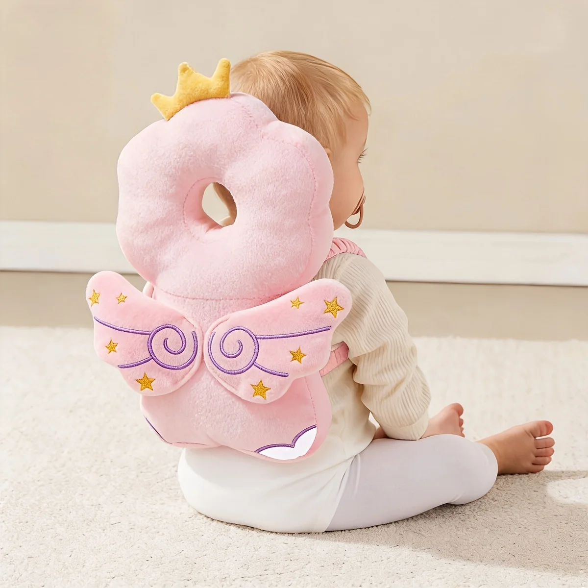 1 Stück Baby-Kopfschutz-Kissen - Schutzrucksack, Anti-Fall-Kopfkissen, Verstellbares Baby-Kopfschutzpolster, Komfortabel, Niedliches Cartoon-Design, Geeignet für Babys beim Laufen und Krabbeln