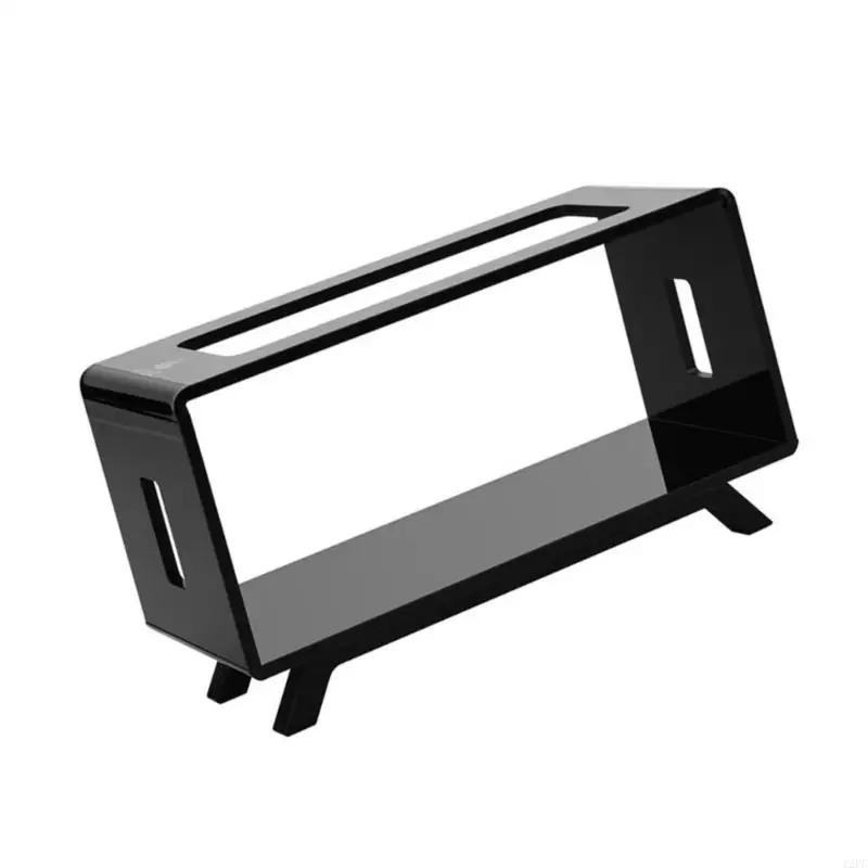 

12PC Acrylic Speaker Stand Storage Shelf for I/II/III Portable Desktop Display Rack with Precise Cutsout