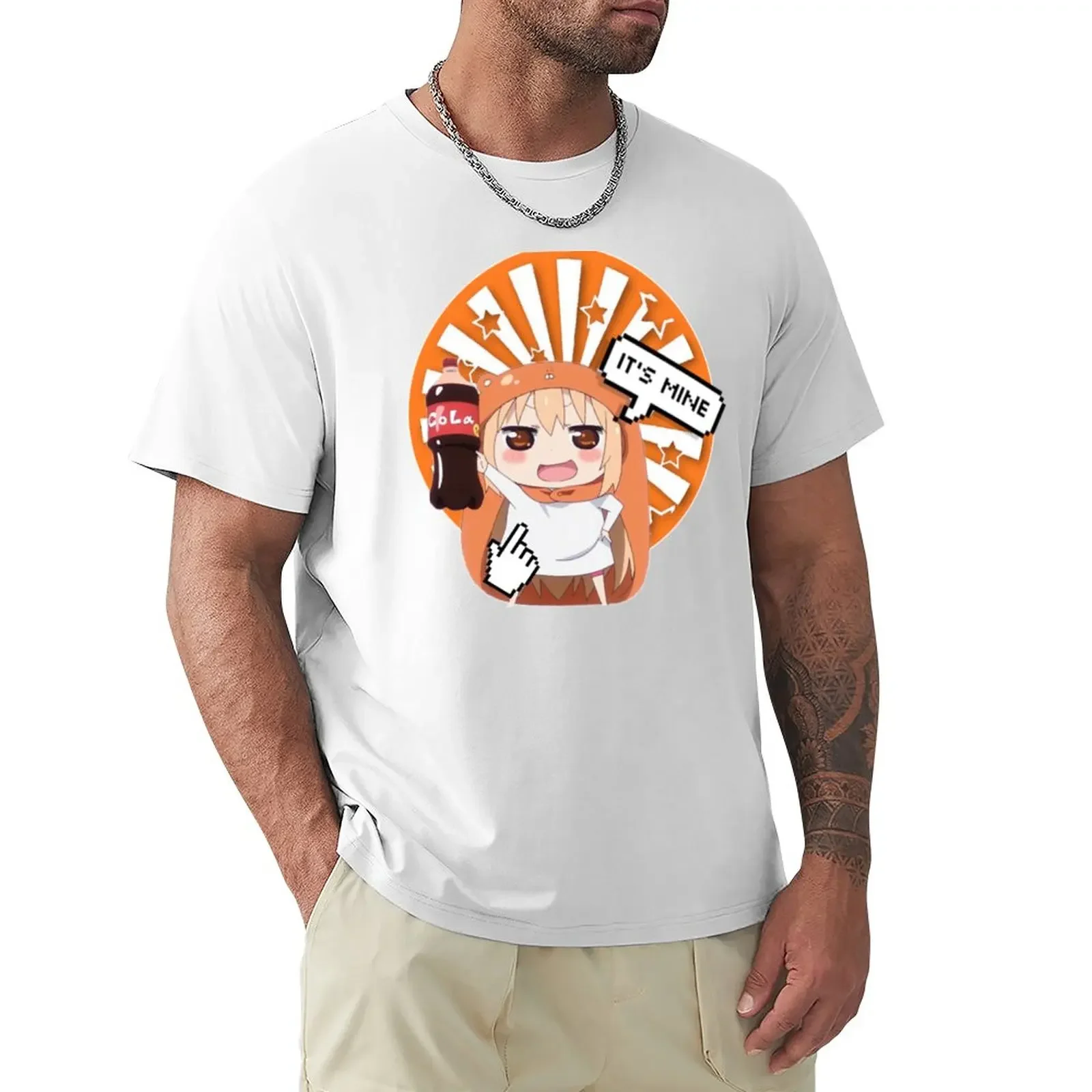 

Himouto! Umaru-chan Chibi Anime Manga- Holding Cola - Its Mine T-Shirt cute tops quick drying fruit of the loom mens t shirts