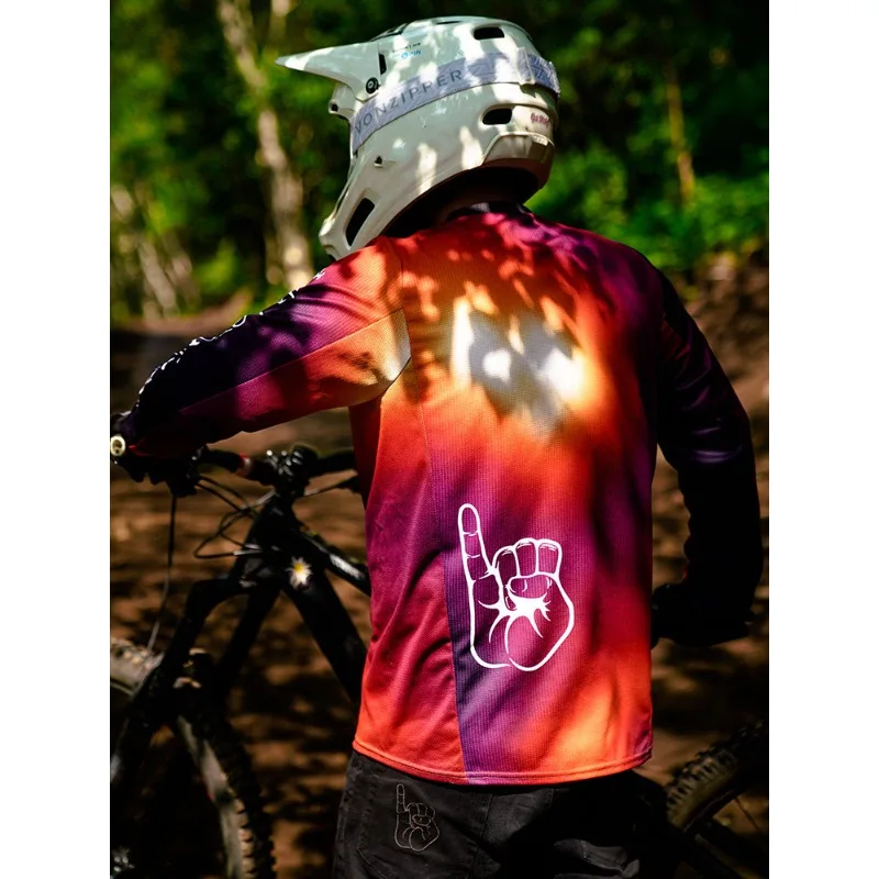 

Heat Map: Off Road Downhill Mountain Bike Long Sleeved Cycling Suit, Quick Drying Loose Round Neck Cycling Top