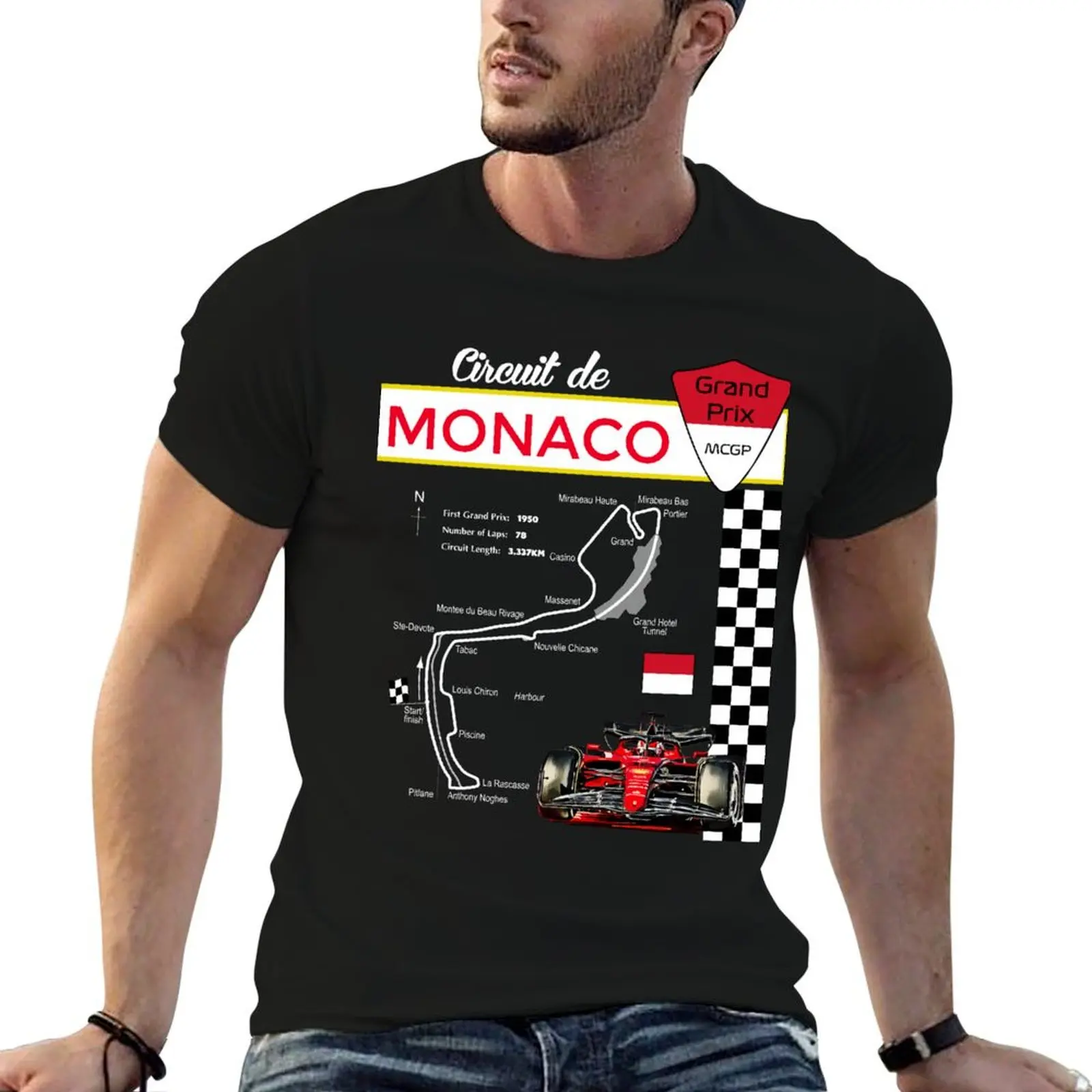 Circuit de Monaco T-Shirt Functional Casual Short Sleeve Tee