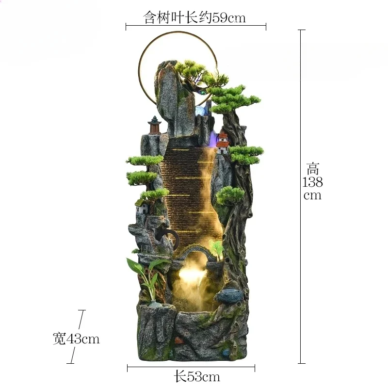 

Современный декоративный водный ландшафт с простой скалой для гостиной, прихожей, офиса, отеля, приносящий удачу