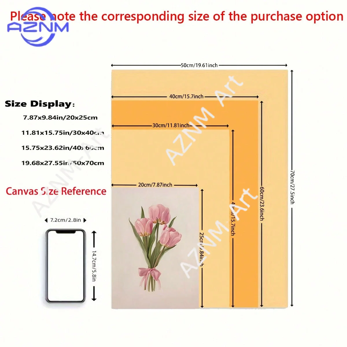 Kanvas Seni Dinding Bunga Tuli - Home Decor Tulip ulasan dan harga