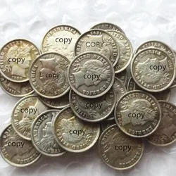 US A Set Of(1892-1916)P/S/O 65PCS Barber Dime Silver Plated Copy Coin