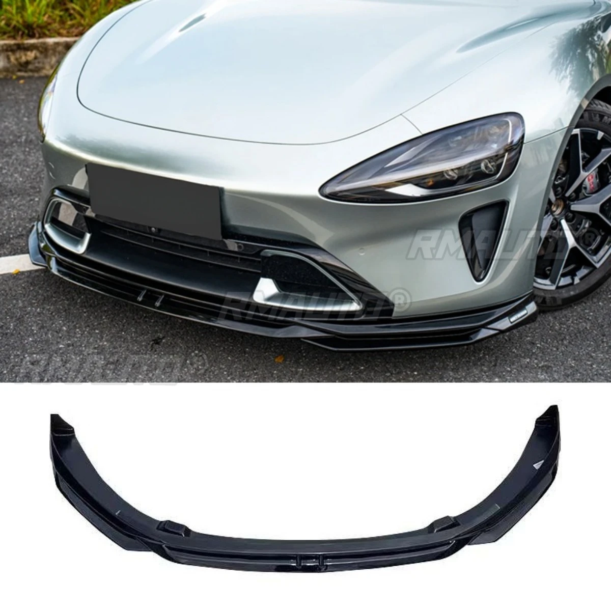 Car Front Bumper Spoiler Lip Diffuser Splitter Gloss Black Modification Part For Xiaomi Su7 Car Accessories