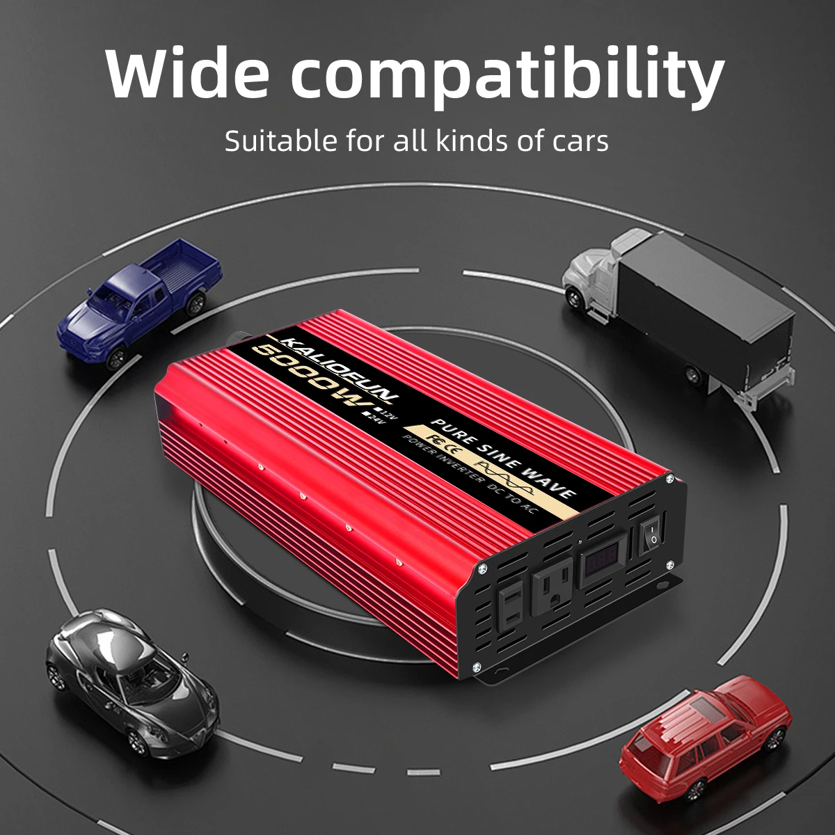الولايات المتحدة المقبس 1000 واط 2200 واط 3000 واط 6000 واط 10000 واط العاكس 12 فولت إلى 110 فولت نقية شرط لموجة العاكس للسيارة كفاءة عالية طاقة موثوقة