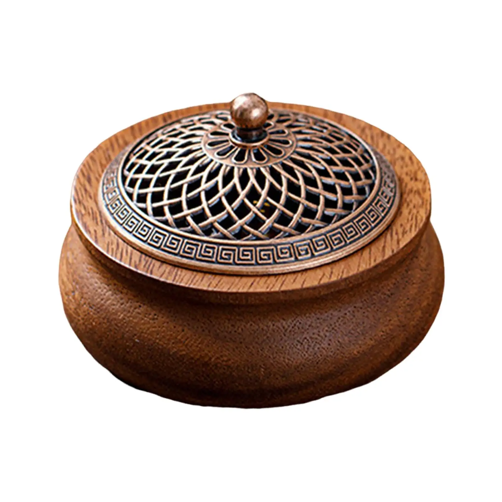 

Incense Burner Table Centerpiece Walnut Wood Ornament for Bedroom SPA Office