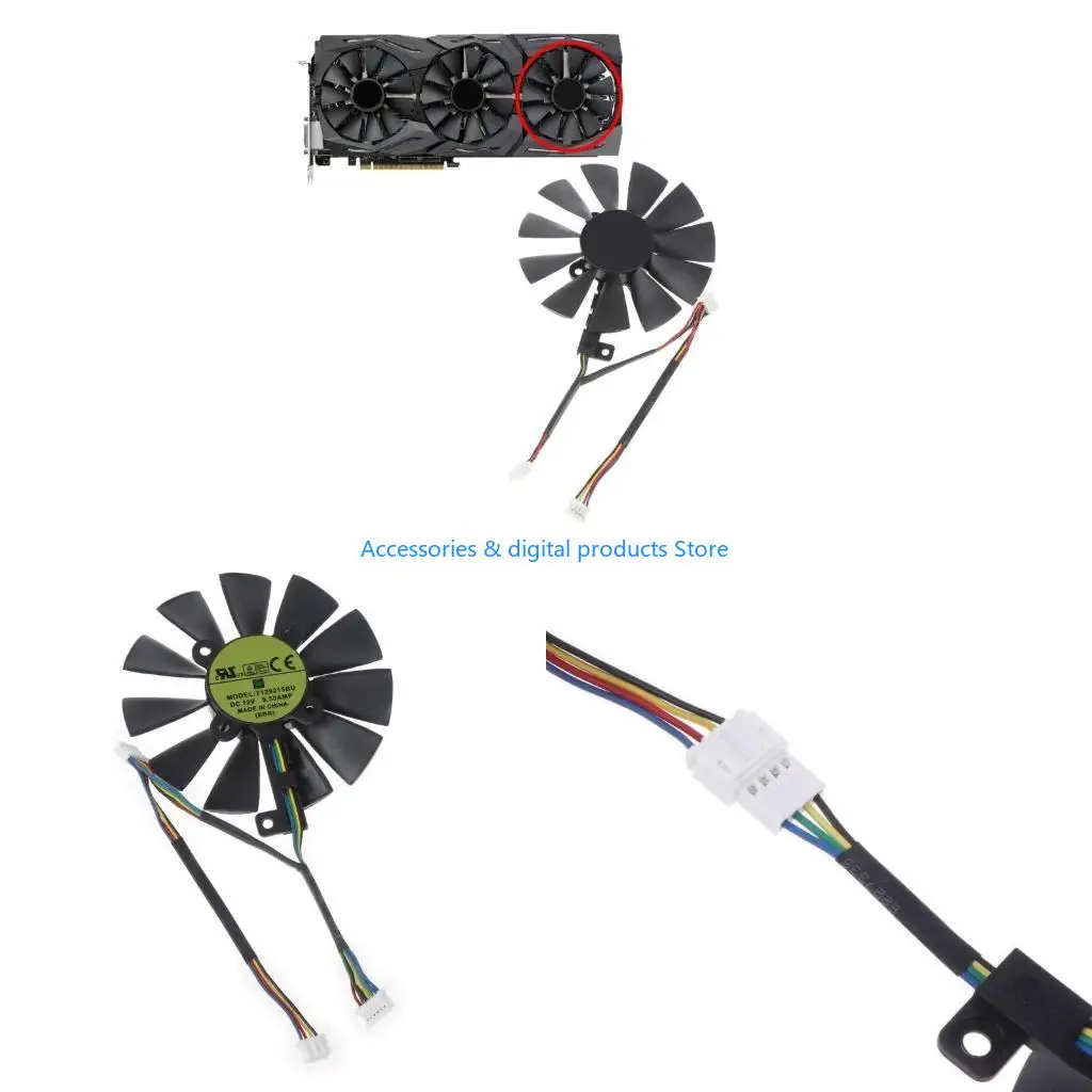 77JD for STRIX 1080/980Ti PLD09210S12HH VGA Fan Graphics Card Cooling Fan