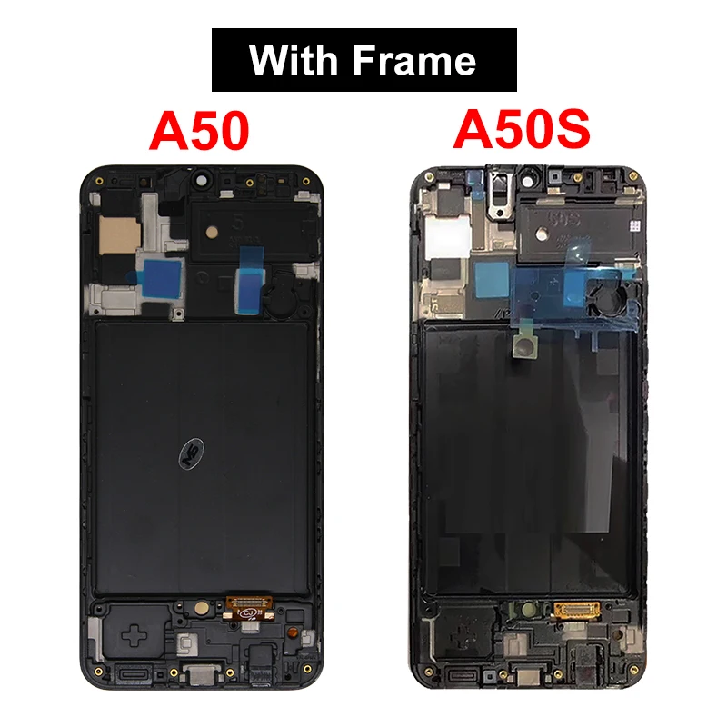 6.4 SUPER AMOLED For Samsung Galaxy A50 A505 LCD Display SM-A505F Touch Screen Digitizer For Samsung A50S LCD A507 Replace Parts