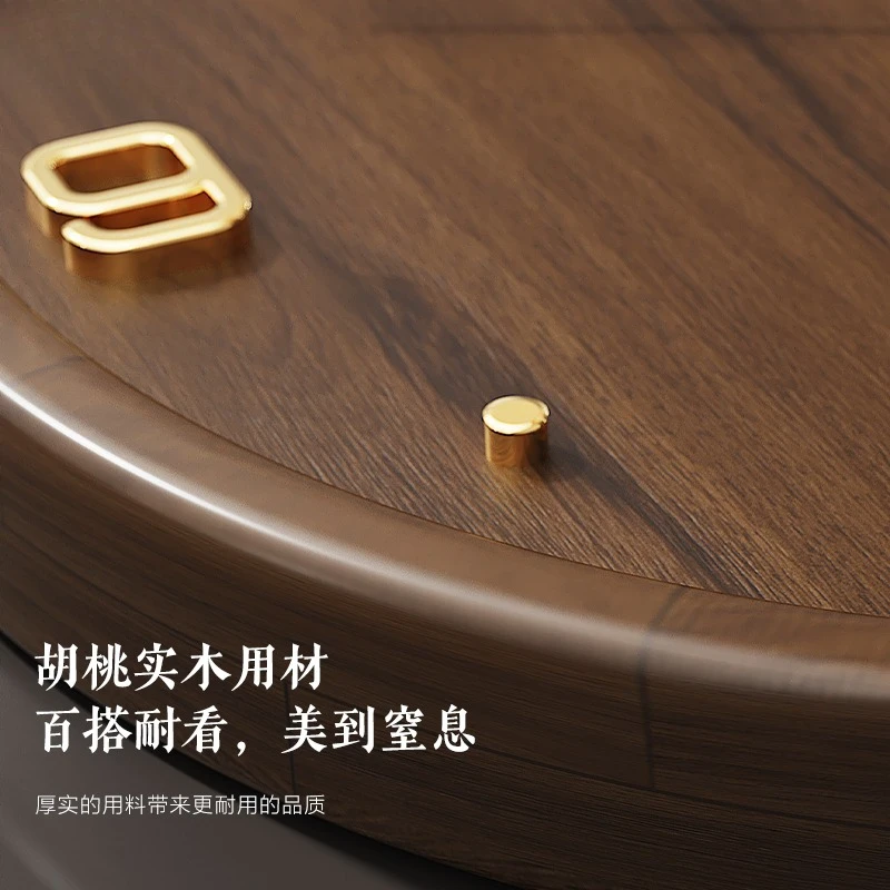 New Chinese style, solid wood clock, living room 2024 new model, atmosphere, household, quartz