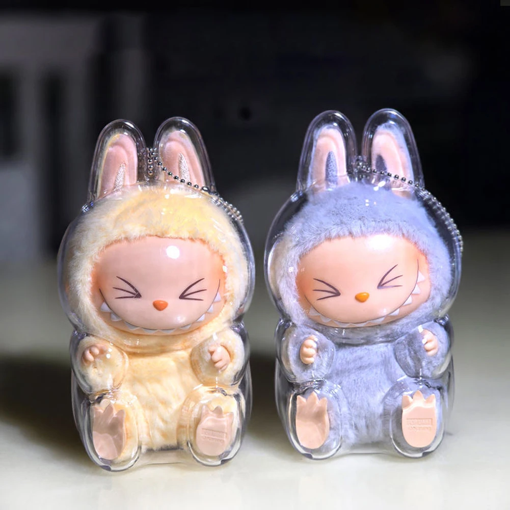 

For Labubu Monster Toy Transparent Protective Cover Vinyl Doll Storage Box Cute Elf Plushie Display Case Cute Elf Plushie Skin