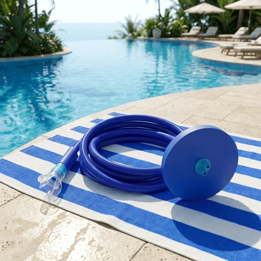 Double Tubes Full Dry Respirator Silicone Mouthpiece Portable Diving Snorkel Reusable Lightweight Snorkeling Gear