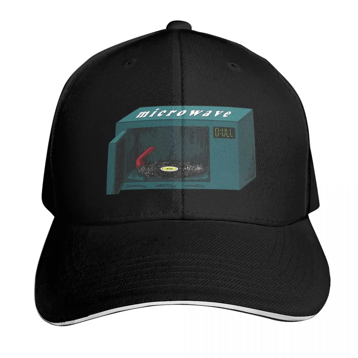 microwave Baseball Cap Contrast Two Tone Brim Snapback Flat Bill Strapback Dad Hat