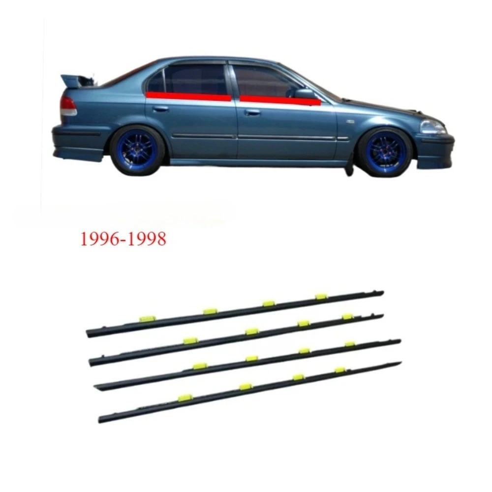 

1 Kit Outside Moulding Weatherstrip for Honda Civic Sedan EK4 1996-1998 EK1 EK3 72450-S04-003 101cm 93cm