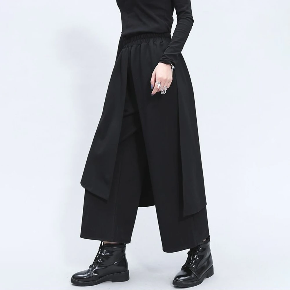 

Men's Solid Color Irregular Nine-Point Pants Retro Fashion Trend Simple Casual Loose Breathable Niche Summer New Men's Bottoms