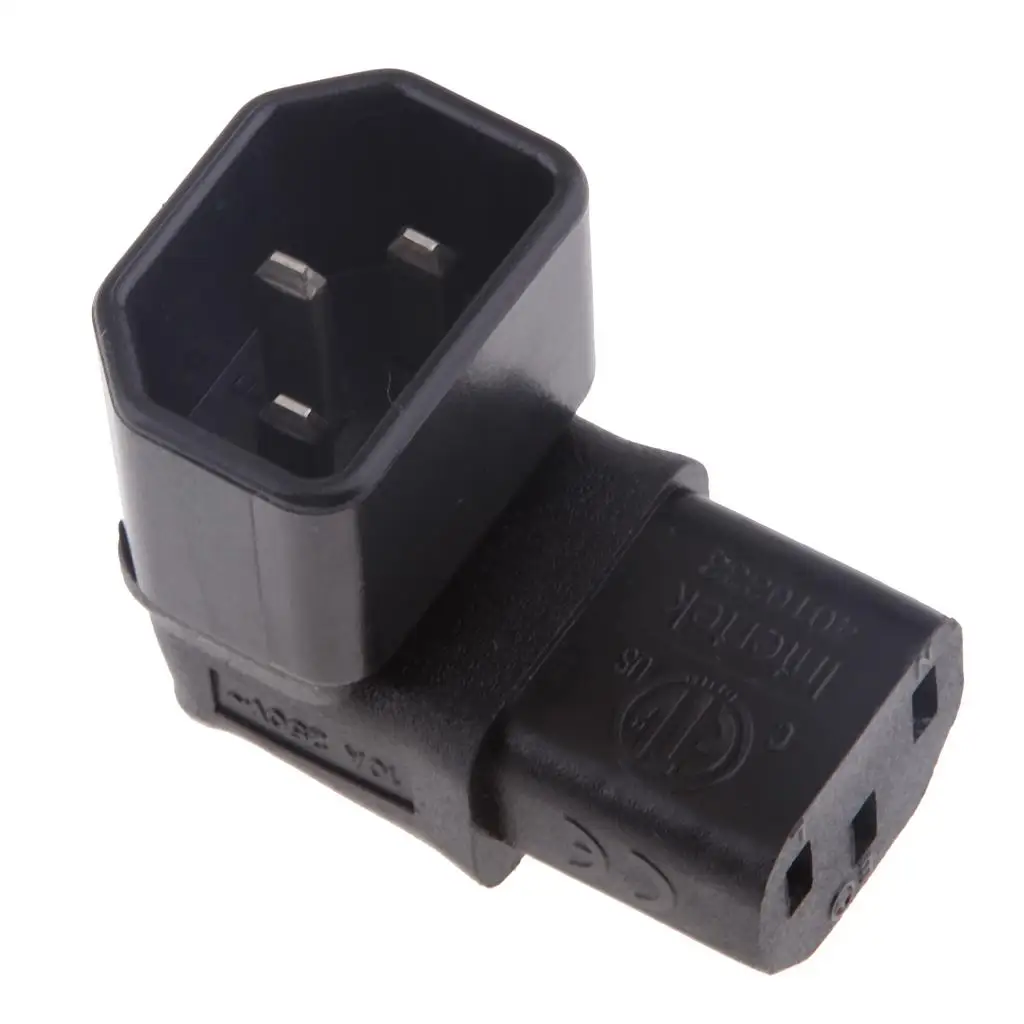 IEC 320 C13 C14 Cable Adapter Power Extension Cable ABS Black Converter Plug Male Female for Home Office Equipment