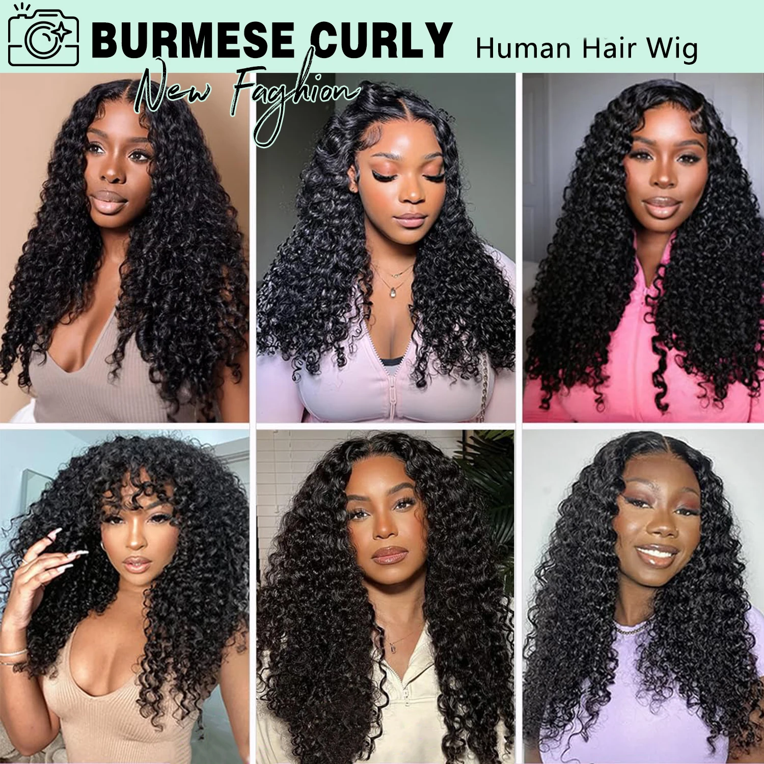 New Arrival Burmese Kinky Curly Half Wig Human Hair 32 Inch 250% Machine Wig with Drawstring Spiral Curly Ends 3 in 1 Flip Over Headband Wig