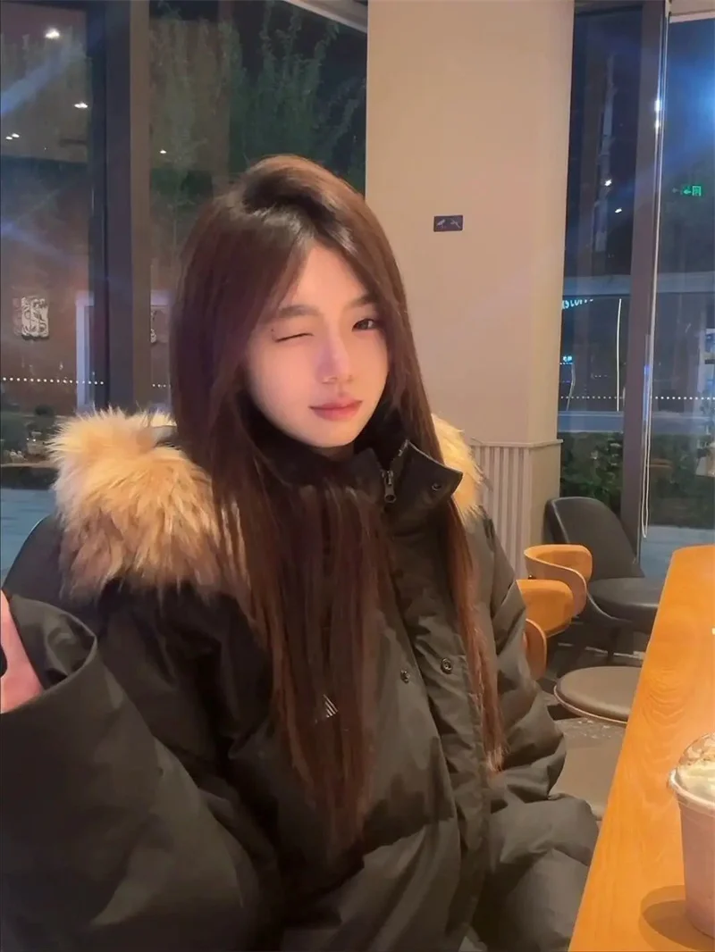 アメリカンスタイルのトレンディなブランドデザイン、襟付きフード付きブレッドジャケット、女性用多用途通勤用暖かいニッチベーシックコットンジャケット