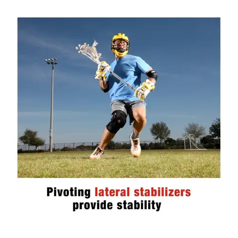 Justerbar knästöd med gångjärn för sport och daglig användning Stödjer ledstabilitet och minskar smärta Perfekt för fysiska aktiviteter 8 best sales knäskydd - №5