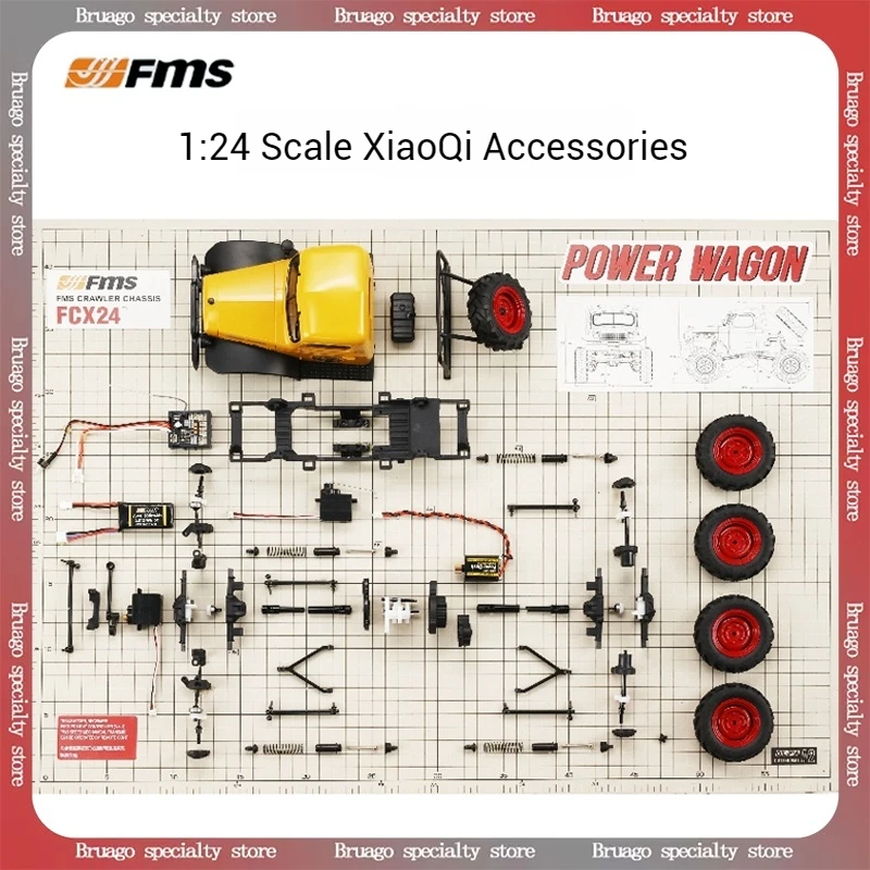 

FMS FCX24 XiaoQi Climbing Car 1:24 Remote Control Car Parts Accessories Electric Speed Controller Receiver Servo Drive Shaft