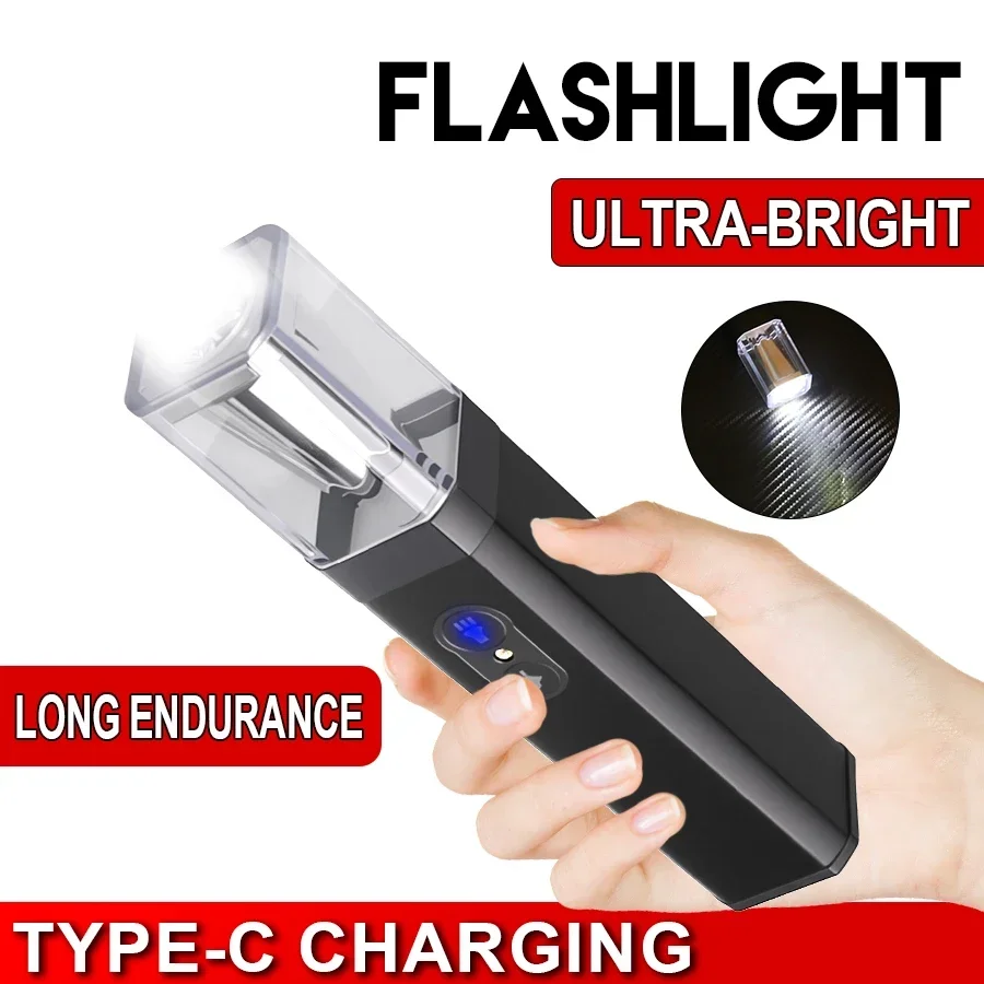 

1/2PCS Super Bright LED Flashlight, USB Rechargeable Work Light Portable Camping Torch for Outdoor Emergency Hunting Hiking